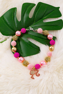 Multi color & texture bubble necklace w/pendant. 3pcs/$15.00 ACG25154002 M
