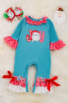  Joy application baby romper with embroidered ruffle. RPG50143028 SOL