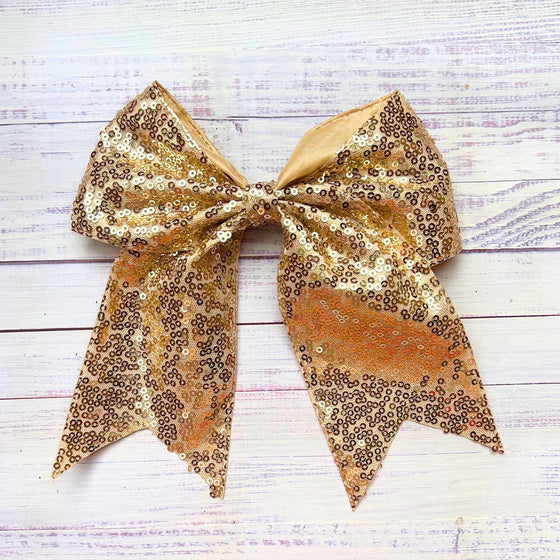 Sequins cheer hair bows w/alligator clip. (6pcs/$10.50) CHEERBOW-2023-B