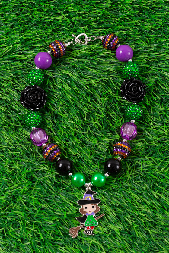 Flying witch pendant bubble necklace. 3pcs/$15.00 ACG40153050