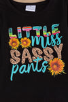 Little miss sassy pants, ruffle sleeve top & sequins pants. OFG65153078-JEANN