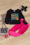 Little miss sassy pants, ruffle sleeve top & sequins pants. OFG65153078-JEANN