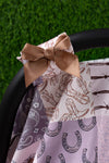 Horseshoe & cowgirl boots printed car seat cover.. ZYTG65153005 M