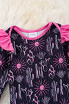 Fuchsia dessert cactus printed infant gown. PJG65153014 ONE SIZE