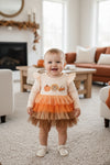 Thanksgiving 4 layer tulle baby bodysuit. RPG63139 MON