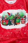 (GIRLS)Christmas character on red graphic printed sweatshirt. TPG50113004-SOL