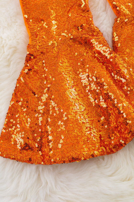 Orange sequins bell bottoms. PNG40113001 AMY