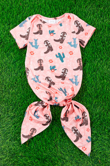  Coral western printed baby blanket. PJG25153026