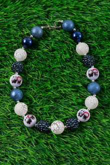  Navy blue Character printed bubble necklace. 3PCS/$12.00 ACG40153041