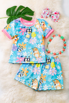  Character printed 2 piece set. PJG40041-AMY