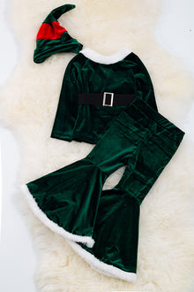  Green Girls miss Santa velvety 4 piece set.  OFG501622005 LOI