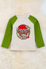 ❄️Christmas Highland cow raglan w/ green sleeves. TPB50143012