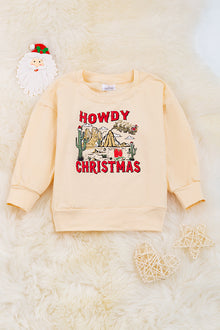  Howdy Christmas" mountains & desserts graphic sweatshirt. TPG50143015 SOL