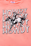 Howdy Howdy" peach horse rider printed sweatshirt. TPG65153119 sol
