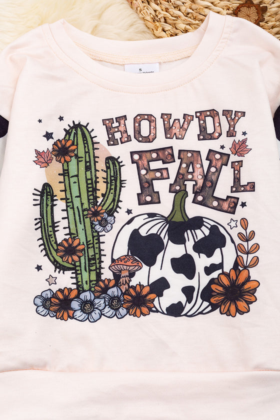 "Howdy Fall" Ivory graphic sweatshirt. TPG65153100 SOL