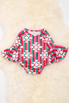 Aztec & stripe printed baby onesie w/snaps. RPG50143018 AMY