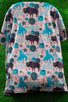  Wild Bison printed baby blanket. (38"BY40") BKB65153009 M