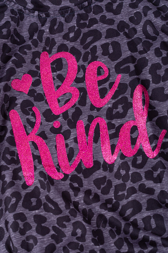 Be kind" graphic printed baby onesie w/sequins sleeves. RPG65113005-SOL