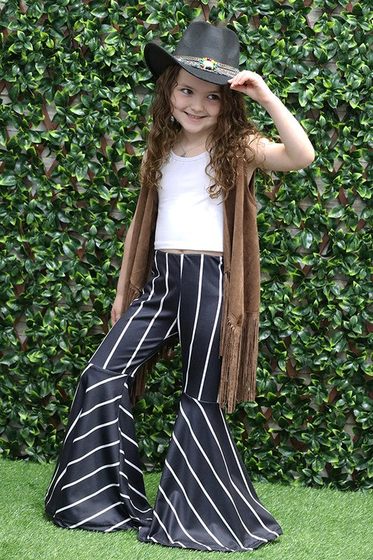Brown faux suede high-low fringe Cardigan. GTLS20220001-