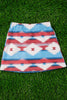 AZTEC PRINTED FAUX SUEDE SKIRT. DRG651522107-SOL
