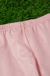Blush pink satin silk stretchy leggings. PNG25153108 jeann