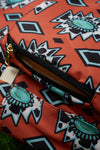 Aztec & diamond pattern diaper bag. BBB25153001