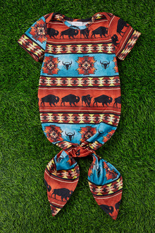  Buffalo printed baby gown. PJB25153005 S