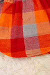 Orange & red plaid dress w/ belt. TPG45113021 MY