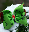 6.5" Christmas Character 2 tone ribbon hair bows 4PCS/$10.00 BW-DSG-923