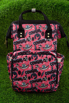  cowgirls printed pink diaper bag. bbg25153036