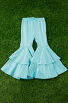 Aqua faux leather double layer bell pants. PNG25153113 amy