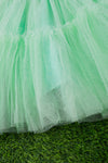 Mint tulle bottom dress with sequins &  angel sleeves. DRG25133075 AMY
