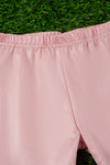Dusty pink faux leather double layer bell pants. PNG25153107 sol
