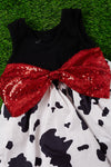 Cow printed with red tulle lined. DRG25153266 SOL