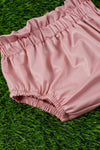 blush pink ruffle hem baby bloomers. PNG25153122 JEA