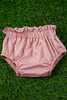 blush pink ruffle hem baby bloomers. PNG25153122 JEA