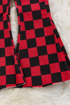 Red & black checker printed denim pants. PNG50133003 MARY