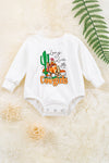 Long Live the cowgirls" Cowgirl printed white baby onesie. RPB65153012 Mary