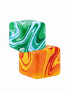 2" approx. swirl stress cube.