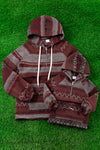 Mom maroon & gray Aztec pullover with hoodie. TPW65113014-sol