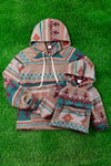 UNISEX Aztec printed pullover sweater with hoodie. TPG65113042-AMY