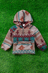 UNISEX Aztec printed pullover sweater with hoodie. TPG65113042-AMY