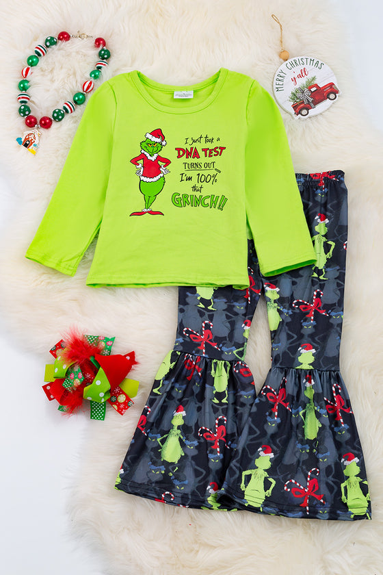 I just took a DNA TEST turns out I'm 100% that Grinch!!!! Christmas 2 piece outfit. OFG90113005 MARY