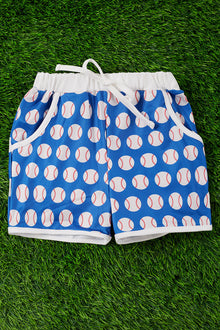  Royal blue baseball printed girls short. PNG25153132 AMY