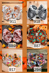 6.5" Halloween double layer printed hair bows.