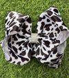 6.5" Small cow printed double layer hair bows. 4PCS/$10.00 BW-DSG-C10