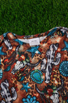 CONCHO, CACTUS & COW SKULL PRINTED BABY GOWN. PJG25153011-ONE SIZE