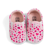  Heart printed slip on baby shoes. CG5165