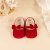 Red Cute Velvety baby shoes. CG5358