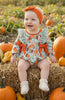 Cute autumn flora printed bubble romper. RPG62712 AMY